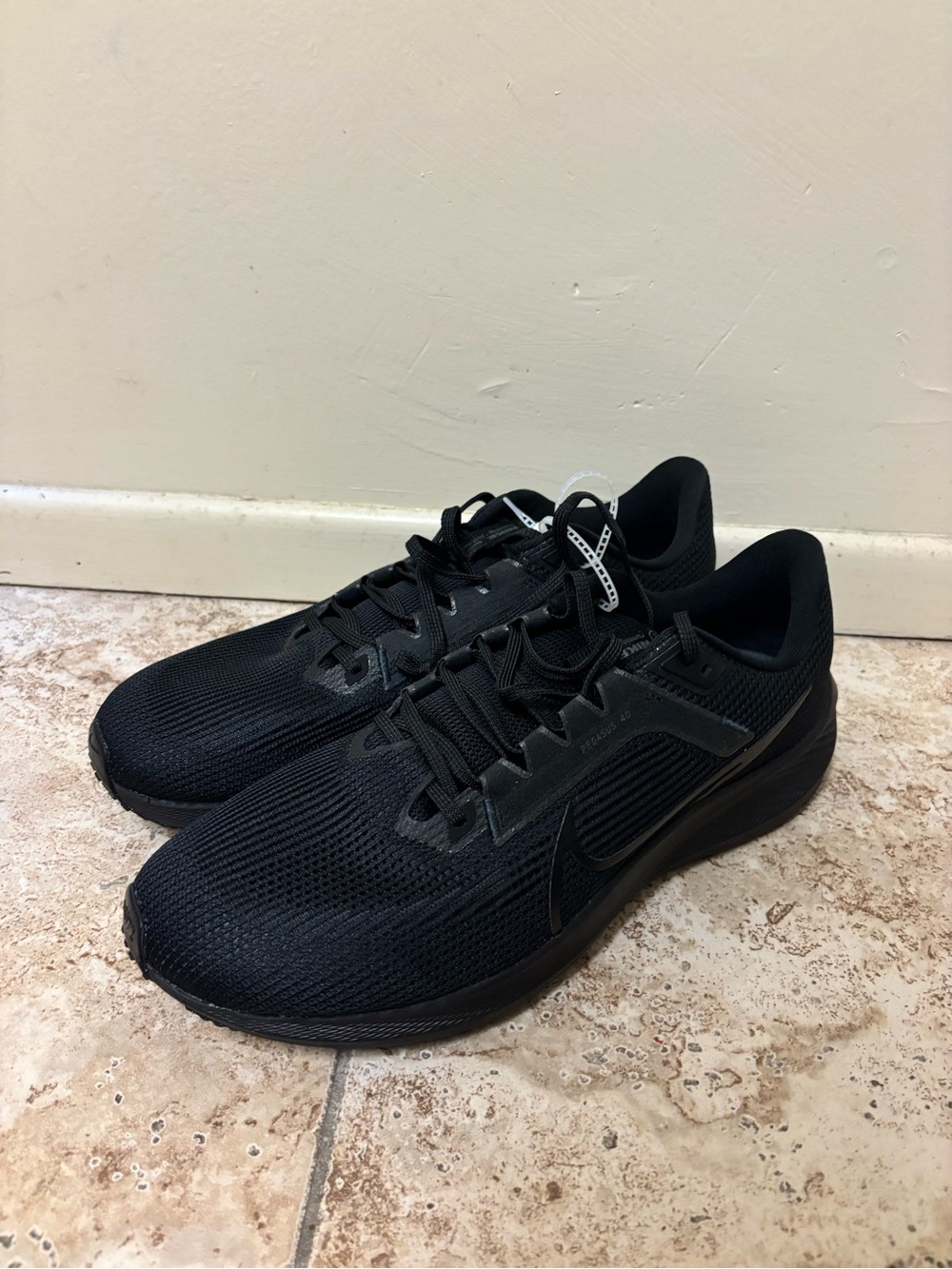 Nike Air Zoom Pegasus 40 Men's 13 Running/Walking Shoes Triple Black DV3853-002